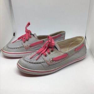Sperry cruiser striped boat shoes kids size 1M